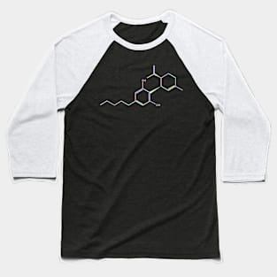 CBD Kawaii Pastel Rainbow Molecule Baseball T-Shirt